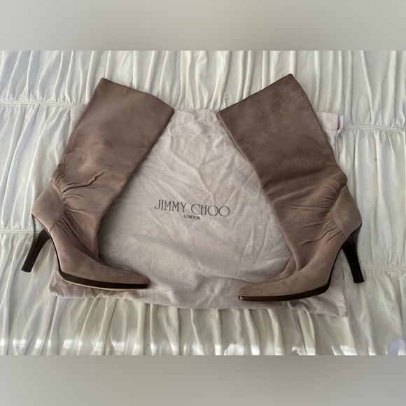 Jimmy Choo lavender suede boots size 37.5 - Picture 4 of 5